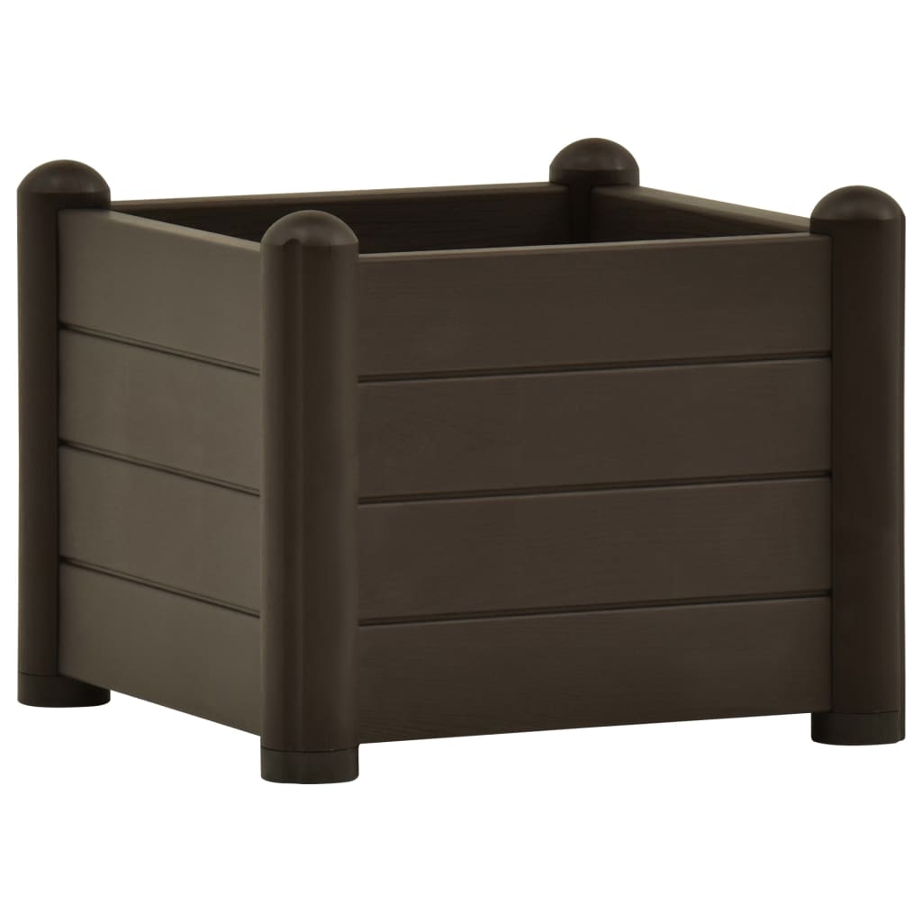 Plantenbak verhoogd 43x43x35 cm PP mokka 43 x 43 x 35 cm Mokka