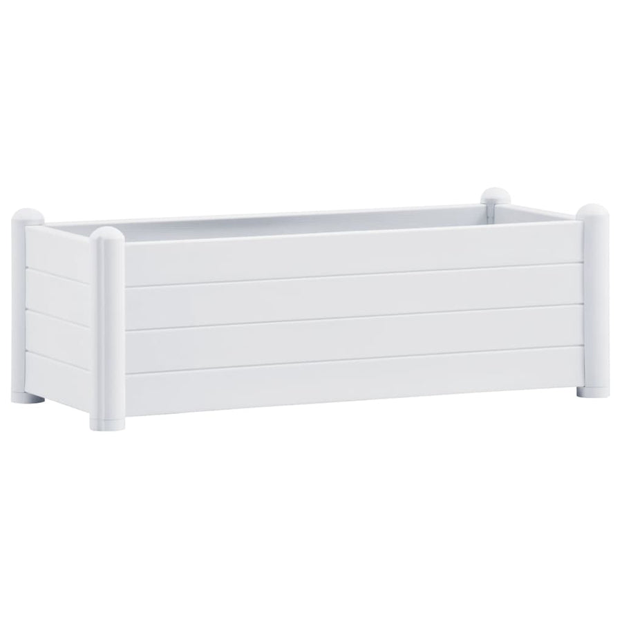 Plantenbak verhoogd 100x43x35 cm PP wit 100 x 43 x 35 cm Wit