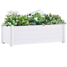 Plantenbak verhoogd 100x43x35 cm PP wit 100 x 43 x 35 cm Wit