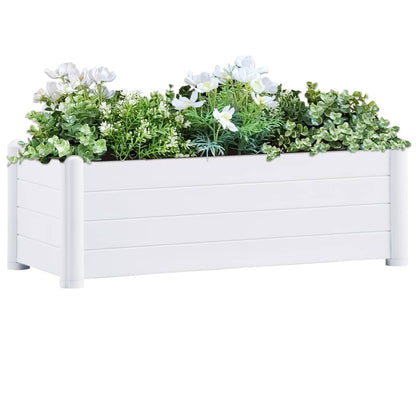 Plantenbak verhoogd 100x43x35 cm PP wit 100 x 43 x 35 cm Wit