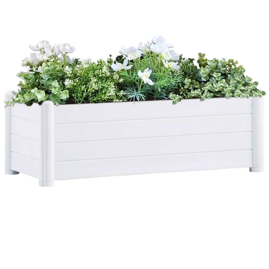 Plantenbak verhoogd 100x43x35 cm PP wit 100 x 43 x 35 cm Wit