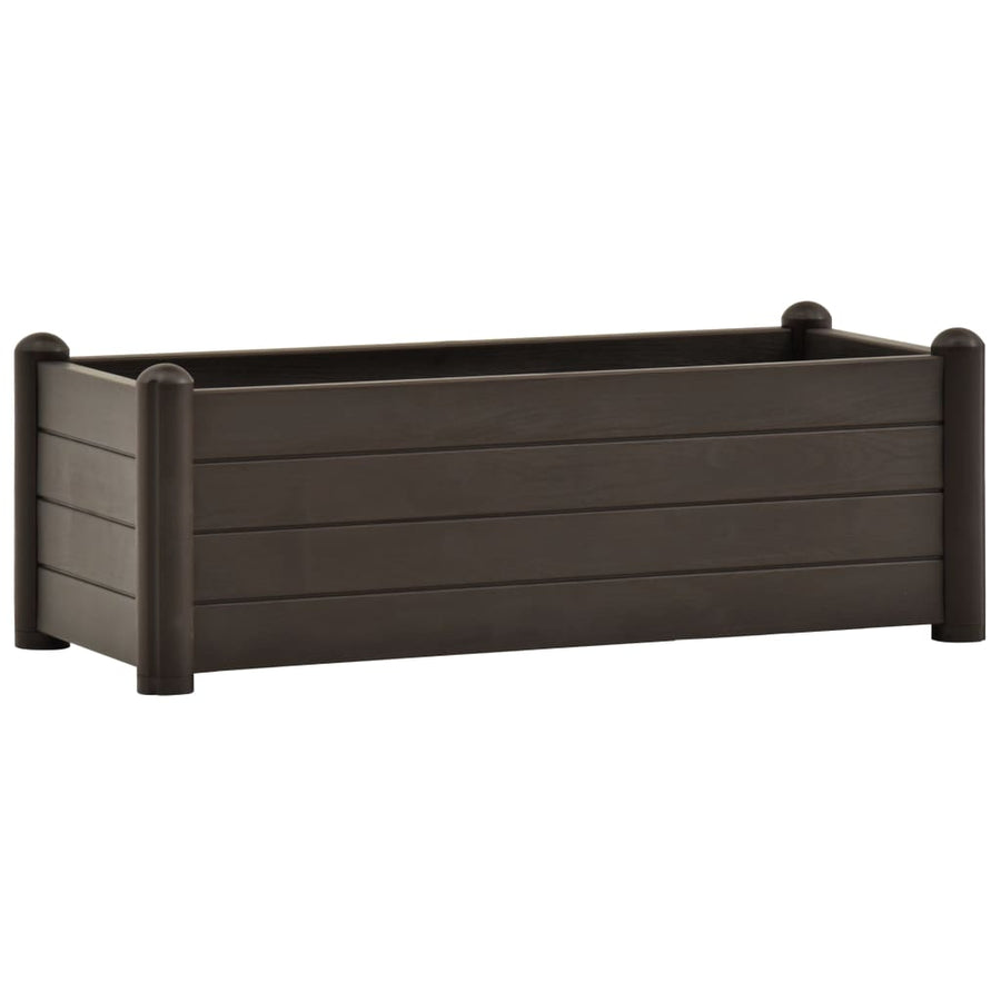 Plantenbak verhoogd 100x43x35 cm PP mokka 100 x 43 x 35 cm Mokka