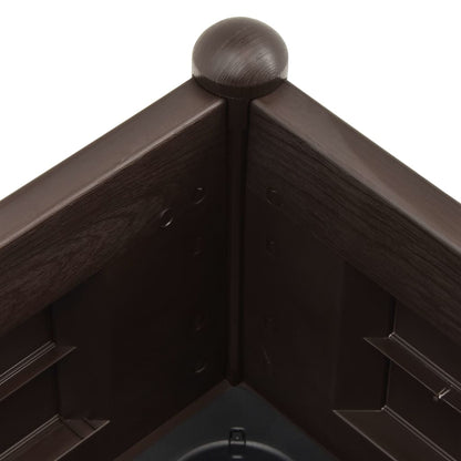 Plantenbak verhoogd 100x43x35 cm PP mokka 100 x 43 x 35 cm Mokka