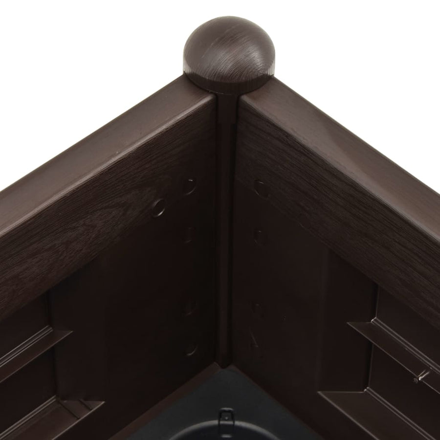 Plantenbak verhoogd 100x43x35 cm PP mokka 100 x 43 x 35 cm Mokka