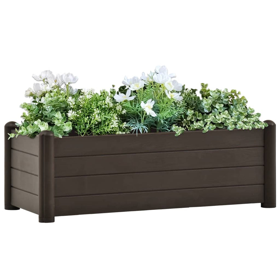 Plantenbak verhoogd 100x43x35 cm PP mokka 100 x 43 x 35 cm Mokka