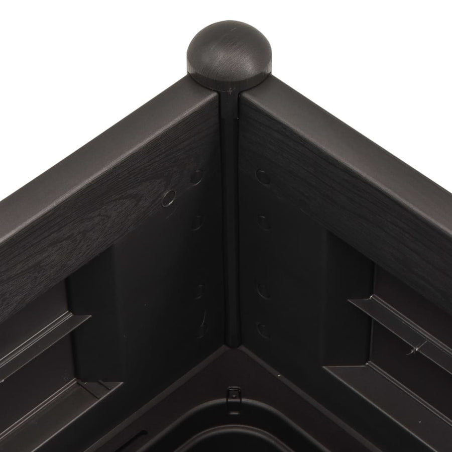 Plantenbak verhoogd 100x43x35 cm PP antraciet 100 x 43 x 35 cm Antraciet