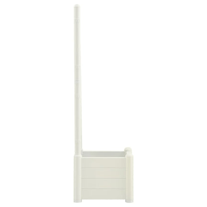 Plantenbak met latwerk 43x43x142 cm PP wit 43 x 43 x 142 cm Wit