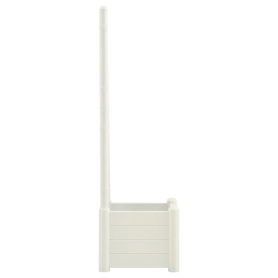 Plantenbak met latwerk 43x43x142 cm PP wit 43 x 43 x 142 cm Wit