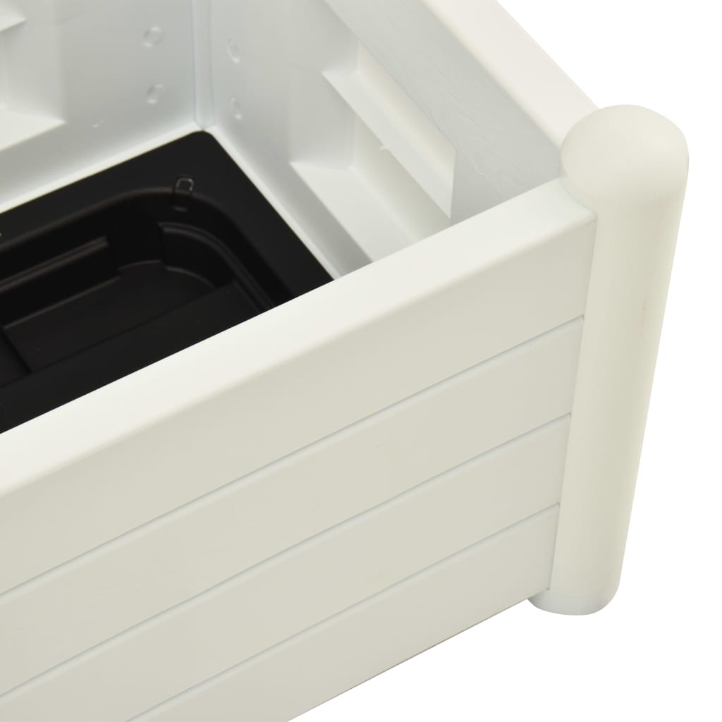 Plantenbak met latwerk 43x43x142 cm PP wit 43 x 43 x 142 cm Wit