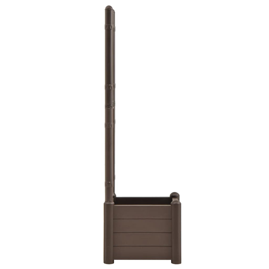 Plantenbak met latwerk 43x43x142 cm PP mokka 43 x 43 x 142 cm Mokka