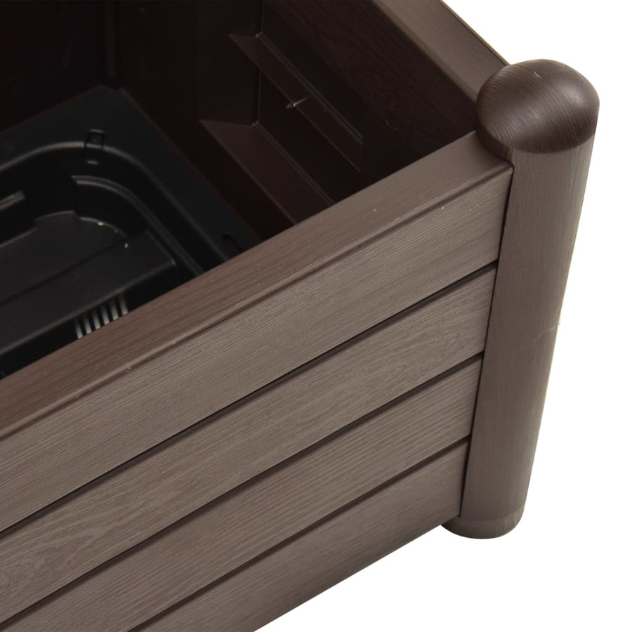 Plantenbak met latwerk 43x43x142 cm PP mokka 43 x 43 x 142 cm Mokka