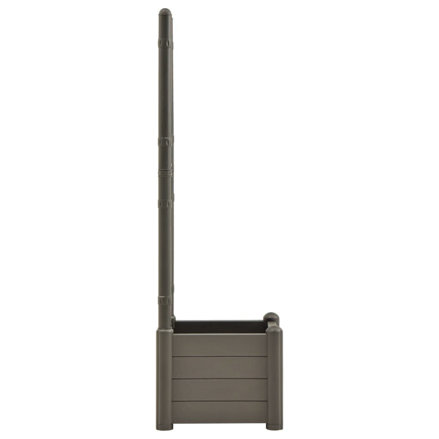 Plantenbak met latwerk 43x43x142 cm PP antracietkleurig 43 x 43 x 142 cm Antraciet