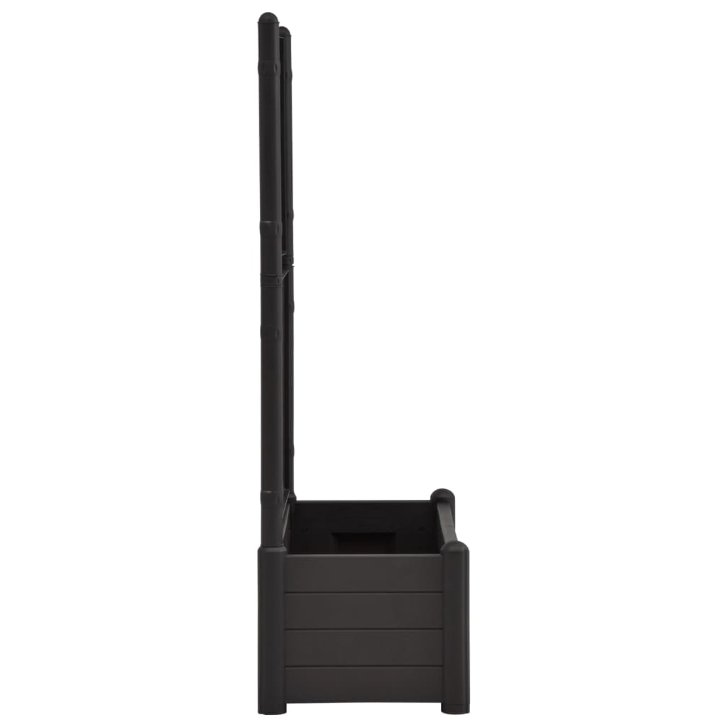 Plantenbak met latwerk 100x43x142 cm PP antraciet 100 x 43 x 142 cm Antraciet