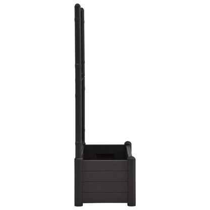 Plantenbak met latwerk 100x43x142 cm PP antraciet 100 x 43 x 142 cm Antraciet