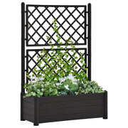 Plantenbak met latwerk 100x43x142 cm antraciet