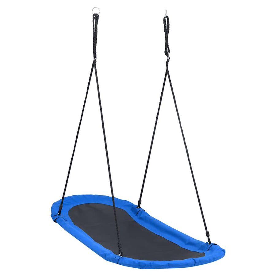 Nestschommel Met Vlaggetjes 165X70 Cm Blauw