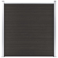 Schuttingpaneel 80X86 Cm Hkc Zwart 1 sectie met 2 palen