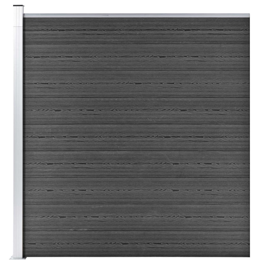 Schuttingpaneel 180X186 Cm Hkc Zwart