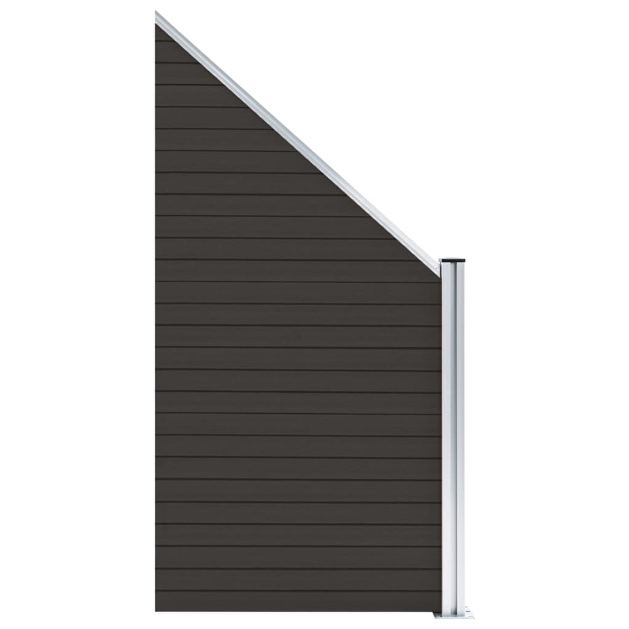 Schuttingpaneel 95x(105-180) cm HKC zwart Zwart