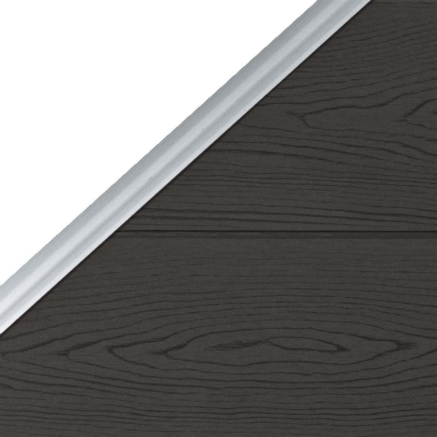Schuttingpaneel 95x(105-180) cm HKC zwart Zwart