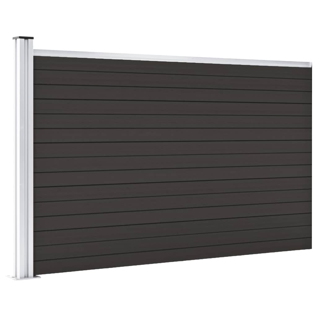 Schuttingpaneel 175x105 cm HKC zwart Zwart