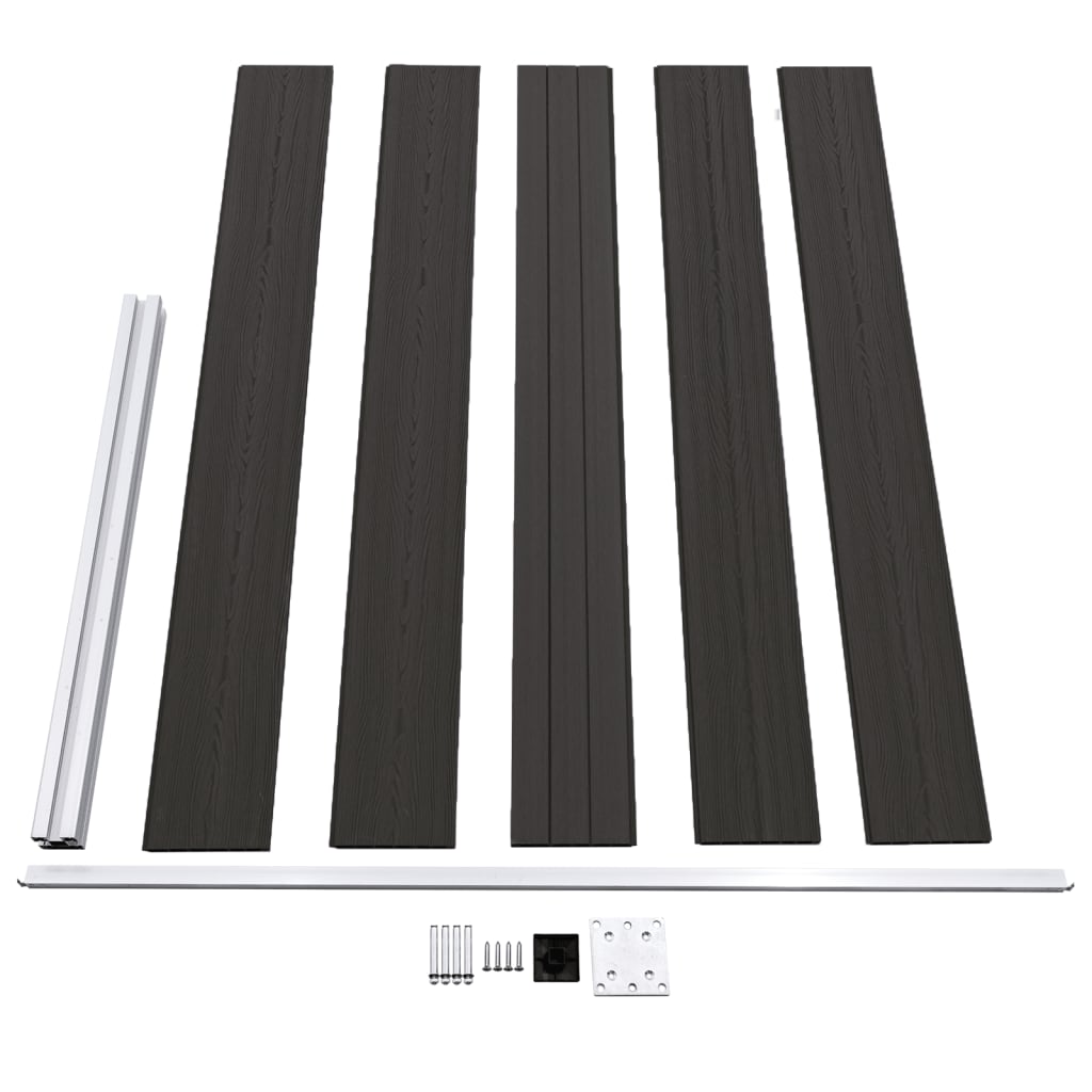 Schuttingpaneel 175x105 cm HKC zwart Zwart