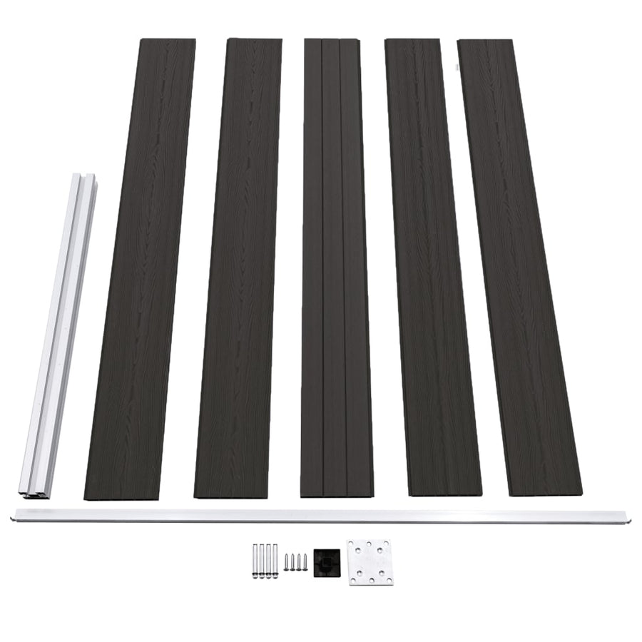 Schuttingpaneel 175x105 cm HKC zwart Zwart