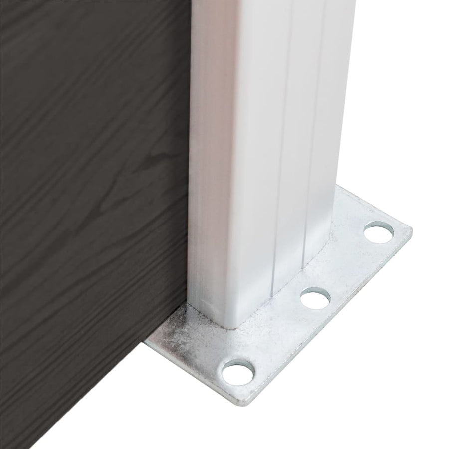 Schuttingpaneel 175x105 cm HKC zwart Zwart