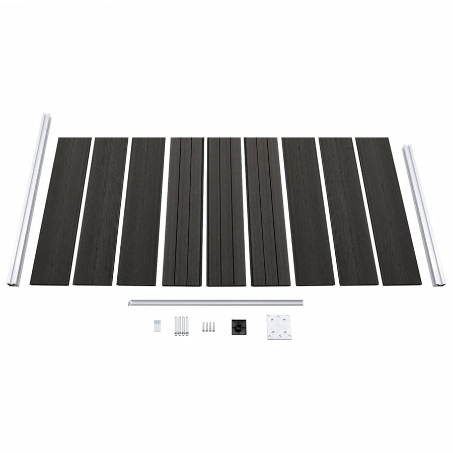 Schuttingpaneel 95x186 cm HKC grijs Grijs