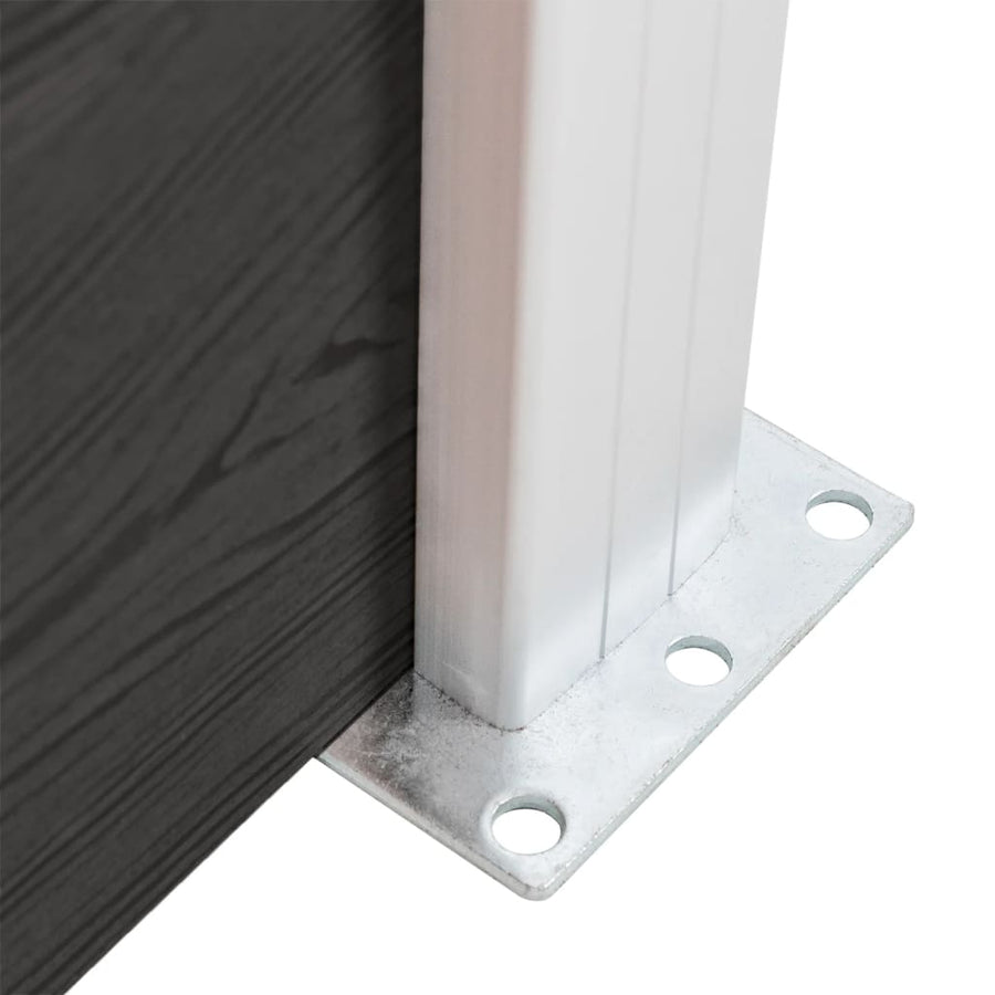 Schuttingpaneel 95x186 cm HKC grijs Grijs