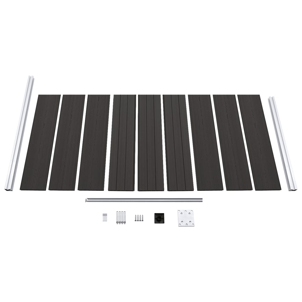 Schuttingpaneel 95x186 cm HKC zwart Zwart