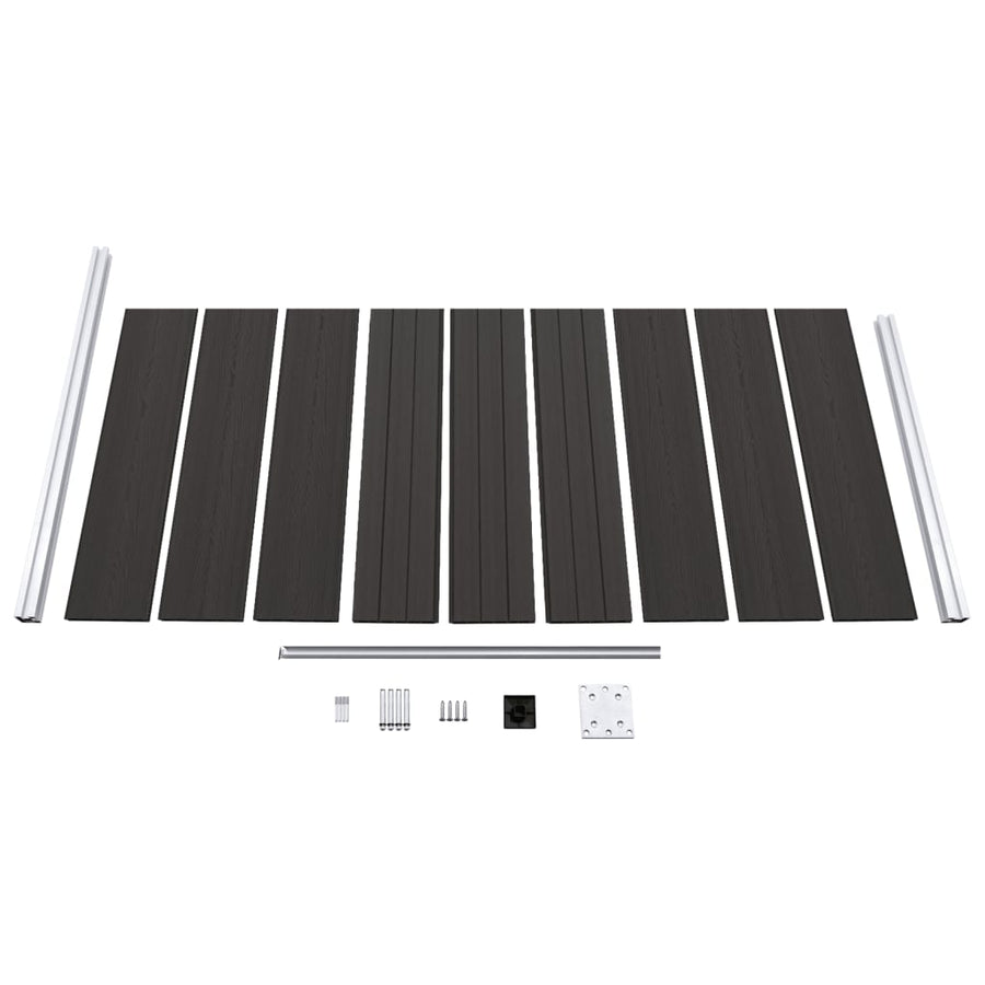 Schuttingpaneel 95x186 cm HKC zwart Zwart