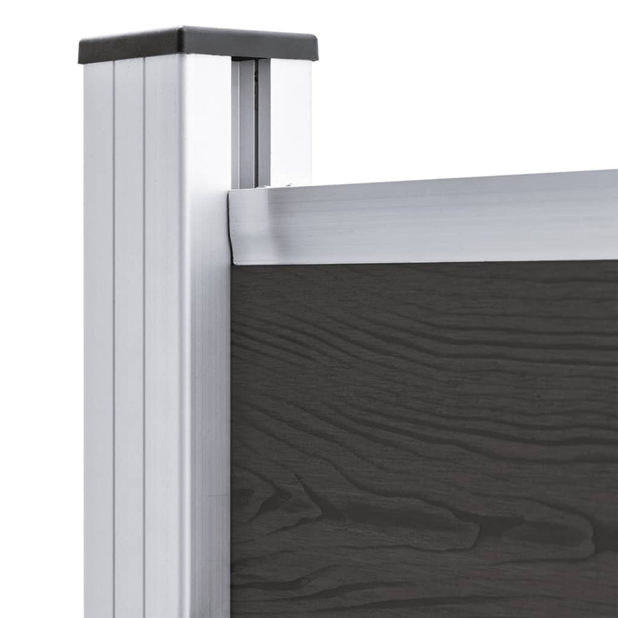 Schuttingpaneel 95x186 cm HKC zwart Zwart