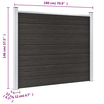 Schuttingpaneel 180x146 cm HKC grijs 180 x 146 cm Grijs