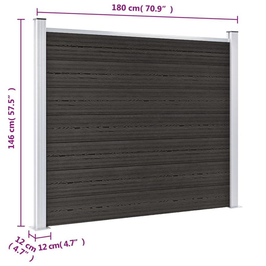 Schuttingpaneel 180x146 cm HKC grijs 180 x 146 cm Grijs