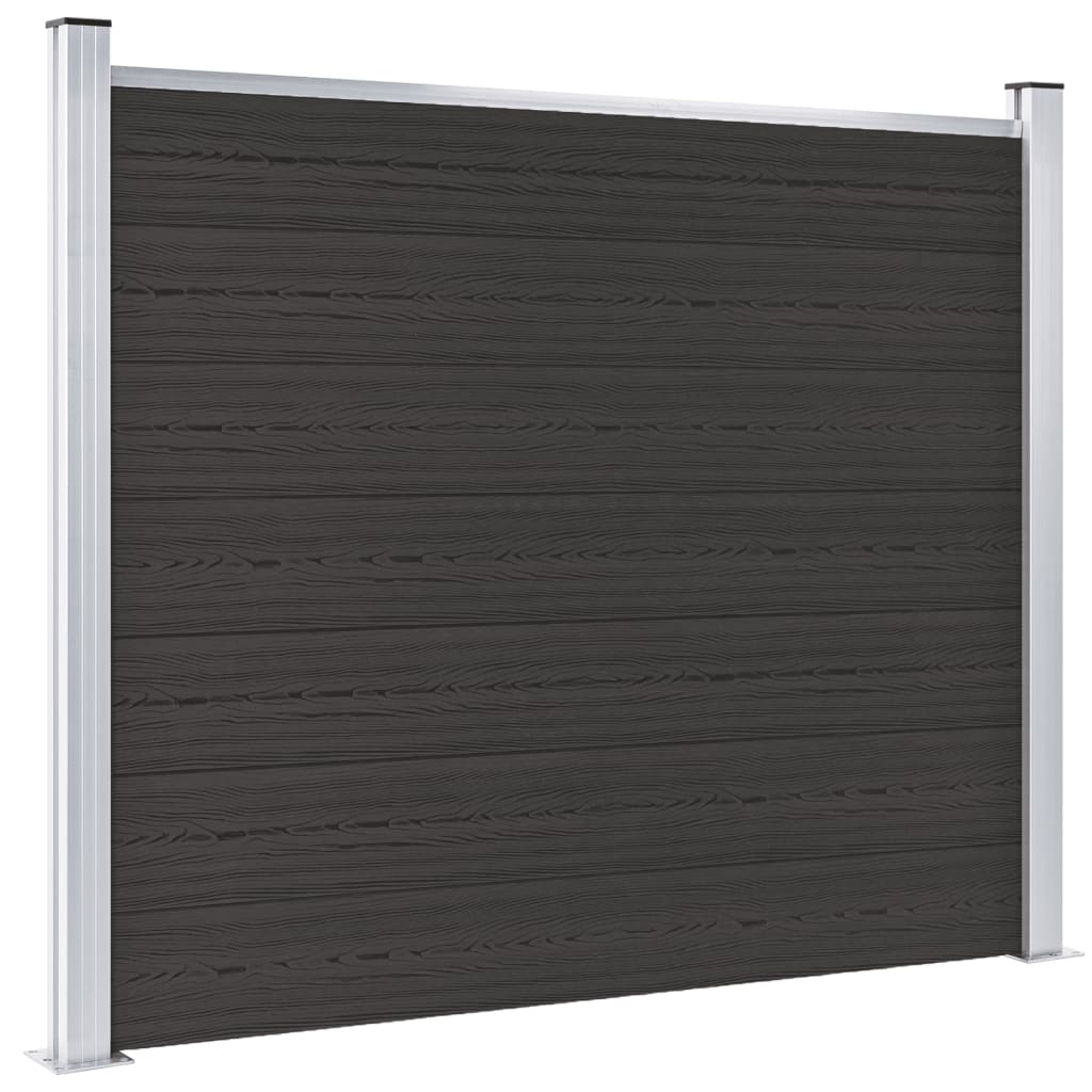 Schuttingpaneel 180x146 cm HKC zwart 180 x 146 cm Zwart