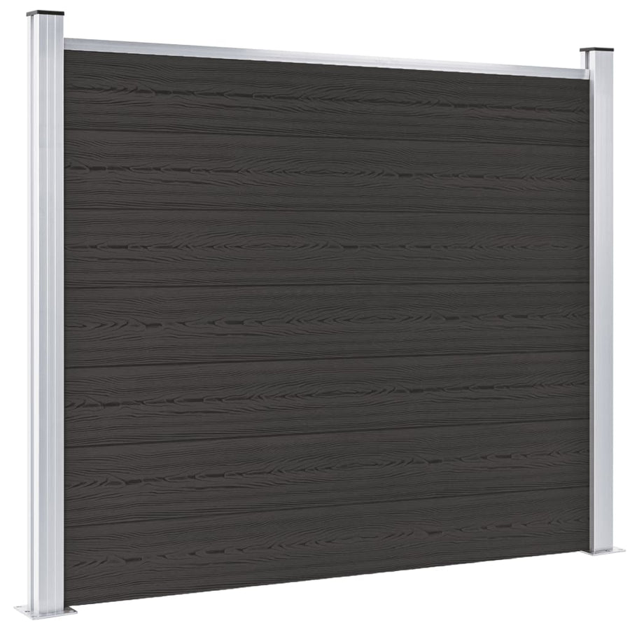 Schuttingpaneel 180x146 cm HKC zwart 180 x 146 cm Zwart