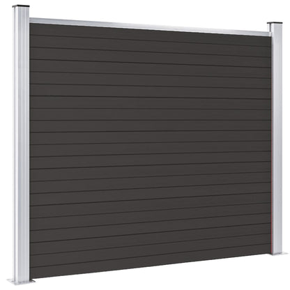 Schuttingpaneel 180x146 cm HKC zwart 180 x 146 cm Zwart
