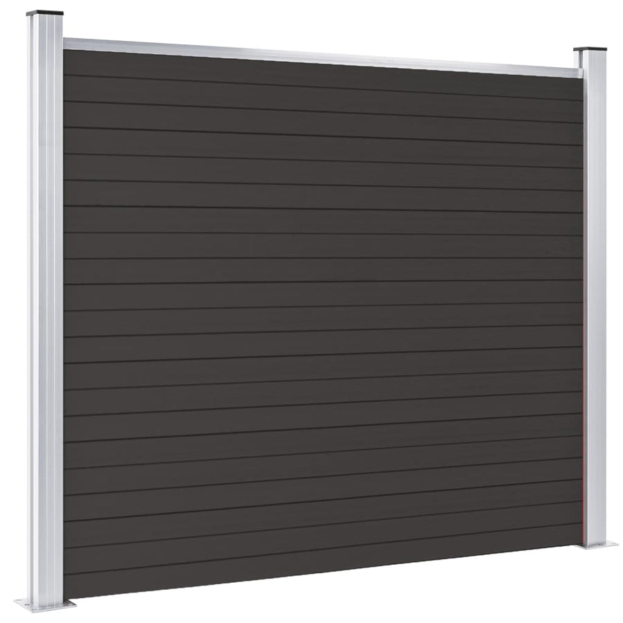 Schuttingpaneel 180x146 cm HKC zwart 180 x 146 cm Zwart