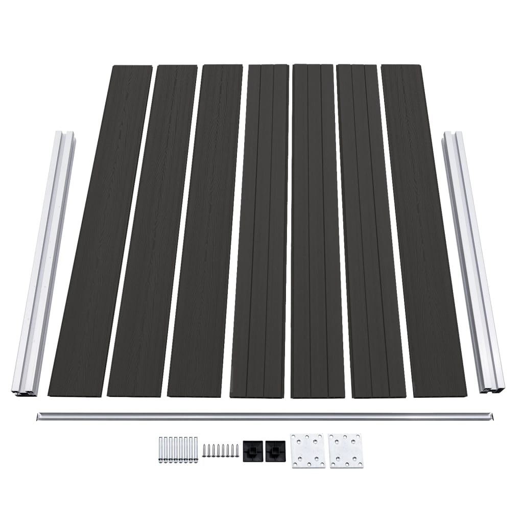 Schuttingpaneel 180x146 cm HKC zwart 180 x 146 cm Zwart