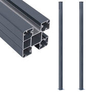 Schuttingpalen 185 cm aluminium donkergrijs