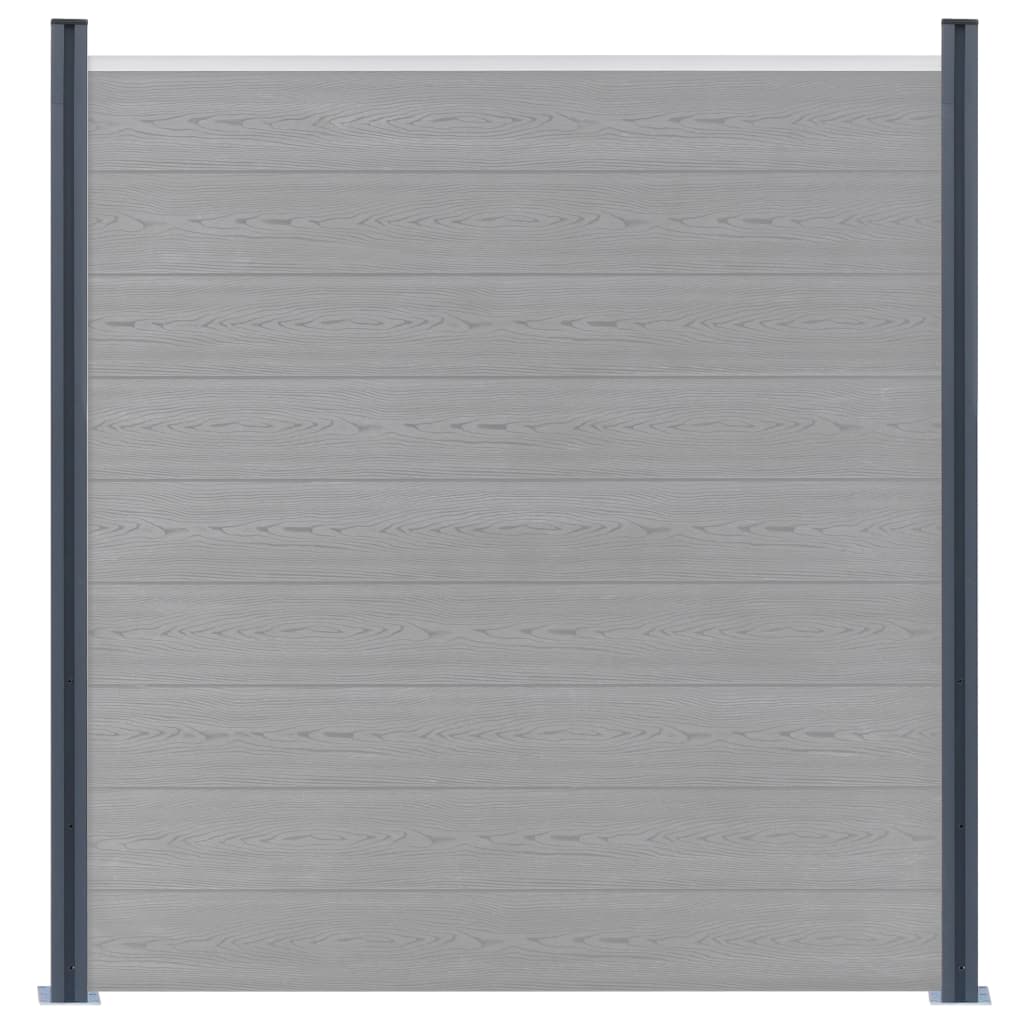 Schuttingpalen 185 Cm Aluminium 2 Donkergrijs