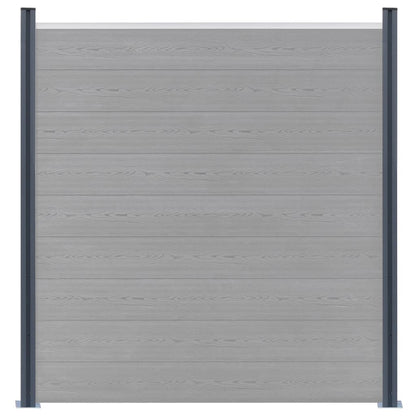 Schuttingpalen 185 Cm Aluminium 2 Donkergrijs