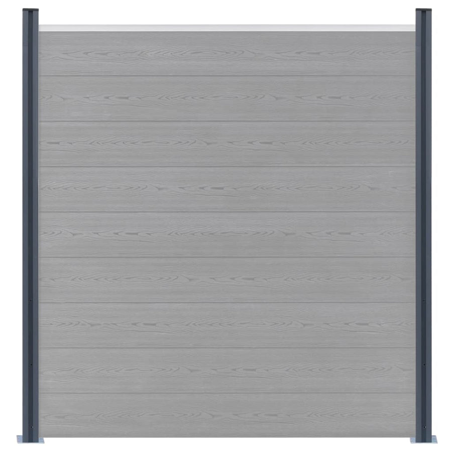 Schuttingpalen 185 Cm Aluminium 2 Donkergrijs