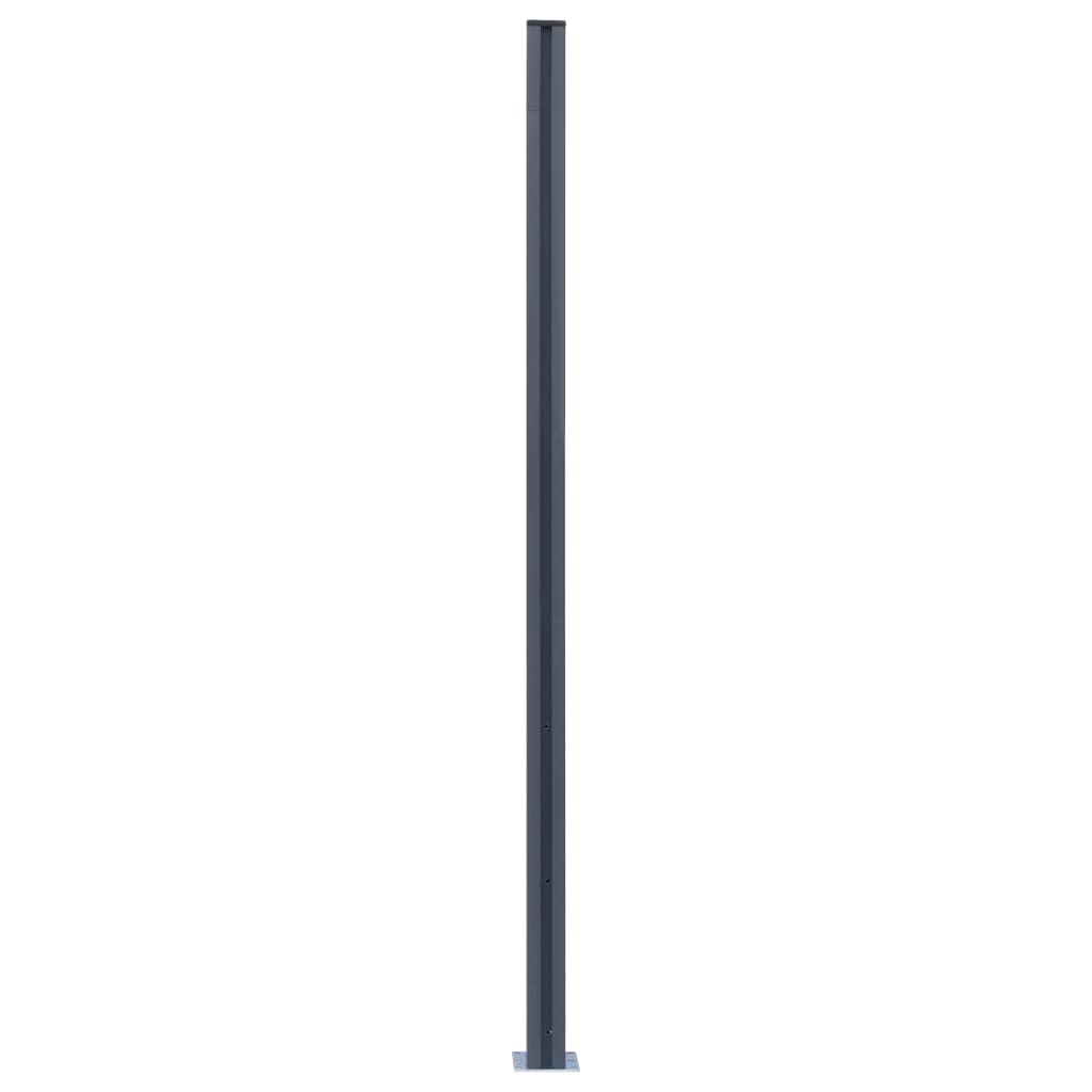 Schuttingpalen 185 Cm Aluminium 2 Donkergrijs