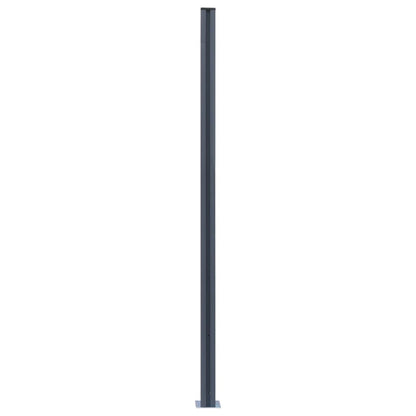 Schuttingpalen 185 Cm Aluminium 2 Donkergrijs
