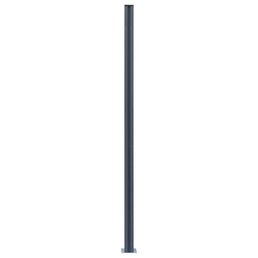 Schuttingpalen 185 Cm Aluminium 2 Donkergrijs