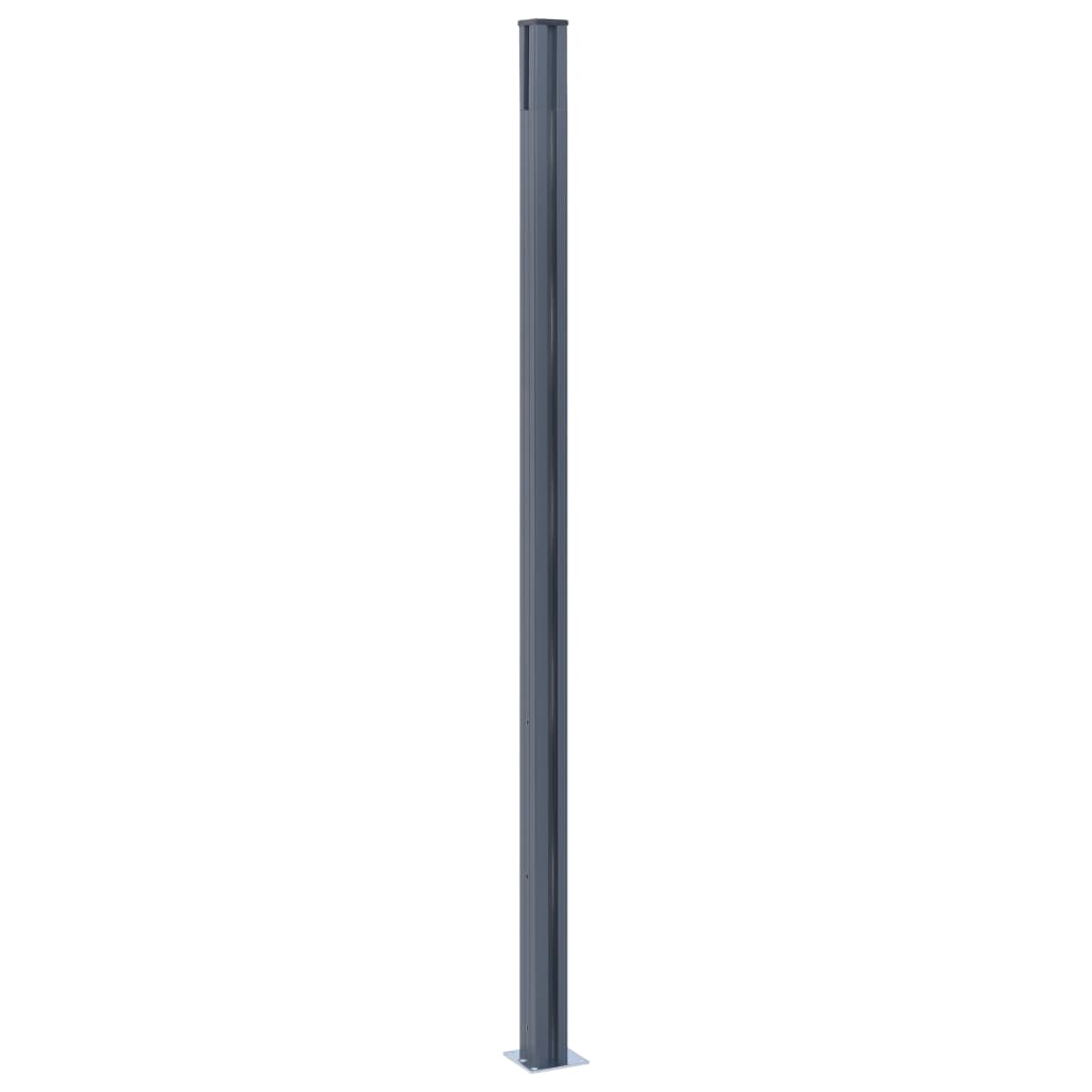 Schuttingpalen 185 Cm Aluminium 2 Donkergrijs