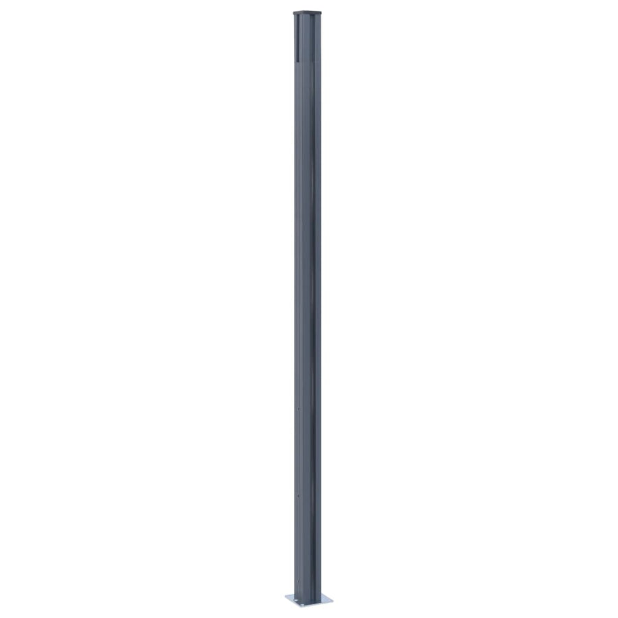 Schuttingpalen 185 Cm Aluminium 2 Donkergrijs
