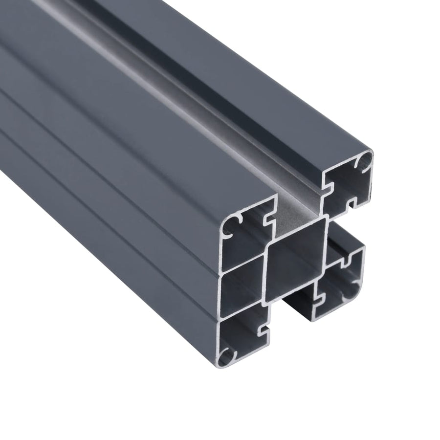 Schuttingpalen 185 Cm Aluminium 2 Donkergrijs
